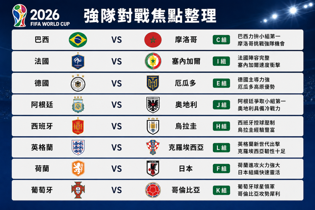 2026世界盃淘汰賽分析